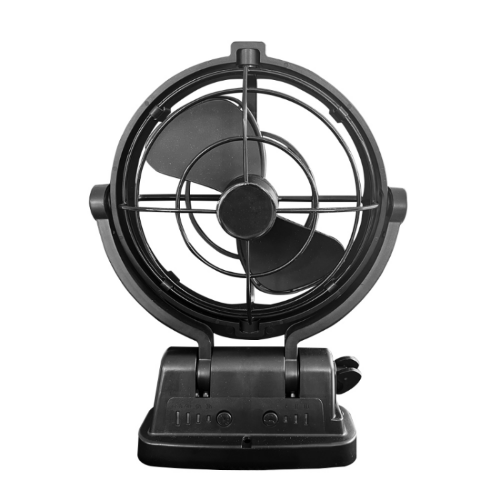 RV Wall Fan – 12V/24V Wall-Mounted Fan for RVs, Caravans, and Vehicles - Black