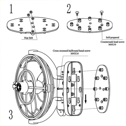 RV Wall Fan – 12V/24V Wall-Mounted Fan for RVs, Caravans, and Vehicles