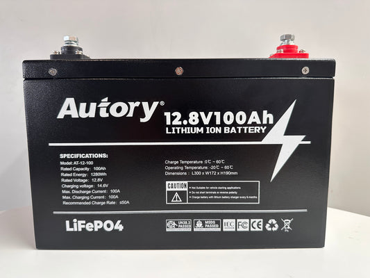 12V Hi-Output LifePO4 100A Lithium Battery | Metal Case | 3 Year Warranty