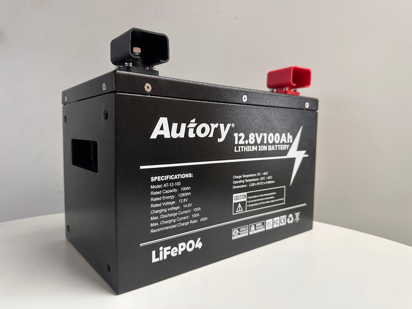 12V Hi-Output LifePO4 100A Lithium Battery | Metal Case | 3 Year Warranty