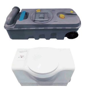 RV Toilet with Optional Built-In Water Tank – Self-Contained for Caravans