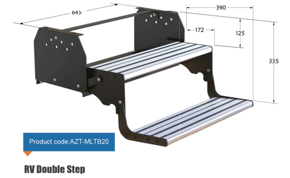 RV Double Step – Heavy-Duty, Anti-Slip Double Step for Caravans and Motorhomes